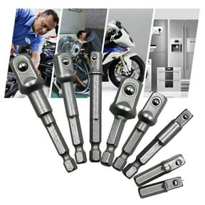 Impact Driver Socket Set, Socket Set for Drill, 3/8 Impact Socket Set, Chrome Vanadium Steel, Drill Socket Set, Impact Wrench Socket Set, Impact Socket Adapter, 8 Set, Power Tool