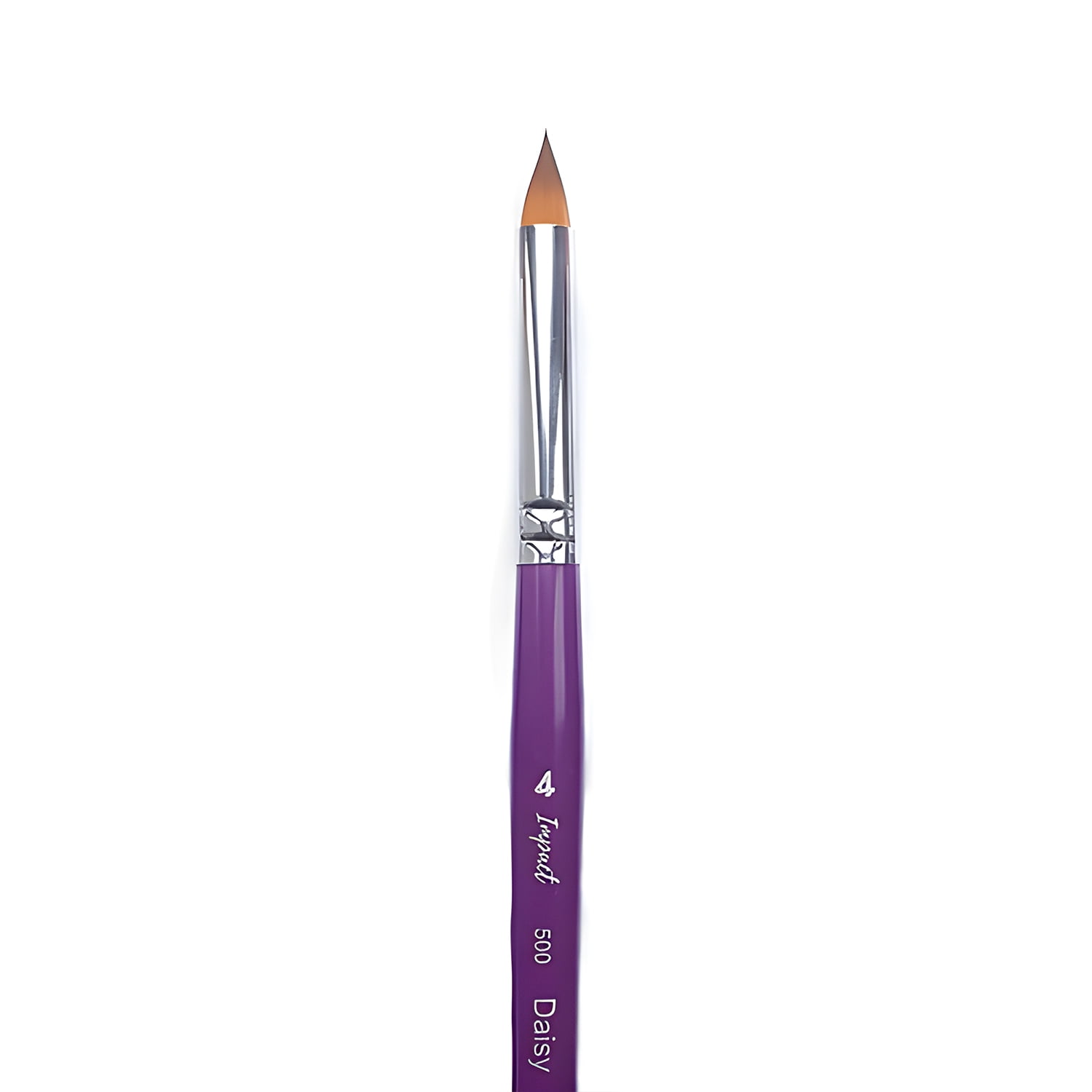 Impact Face Painting Brush - Daisy 4, Professional Artist Body and Face Paint Brush, Synthetic Nylon Bristles, Purple Handle