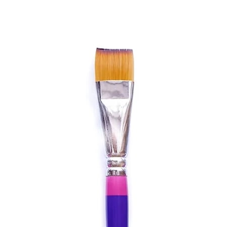 Impact Face Painting Brush - Tera Flat (1"), Shorter Length, Professional Artist Body and Face Paint Brush, Synthetic Nylon Bristles