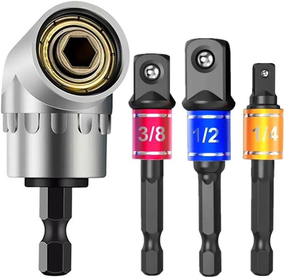Impact Grade 105 ° Right Angle Socket Adapter Set – Power Drill ...