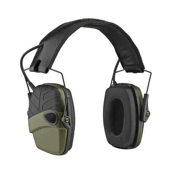 Impact Hearing Headphones Electronic Earmuffs Outdoor Sports Noise-Cancelling Headphones Green