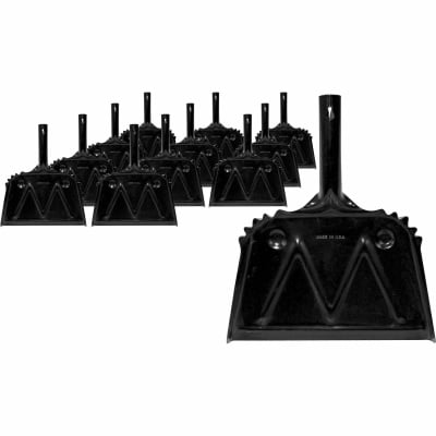 Impact Heavy Duty Metal Dust Pan, 12x14, Black, 1 Each (IMP4212)