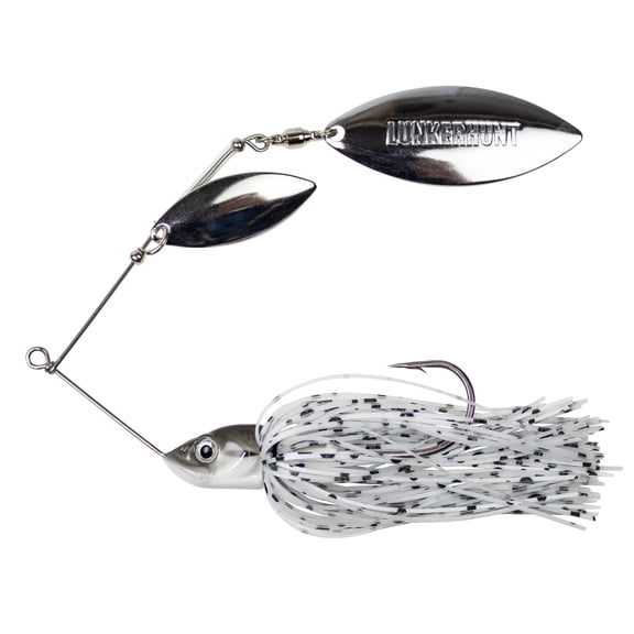 Lunkerhunt Impact Ignite Willow Leaf Spinnerbait, Salt and Pepper, 1/2 oz