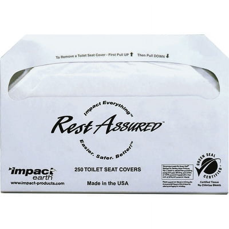 Impact Toilet Seat Covers - Half-fold - 250 / Pack - 1000 / Carton - Paper - White Impact Toilet Seat Covers - Half-fold - 250 / Pack - 1000 / Carton - Paper - White