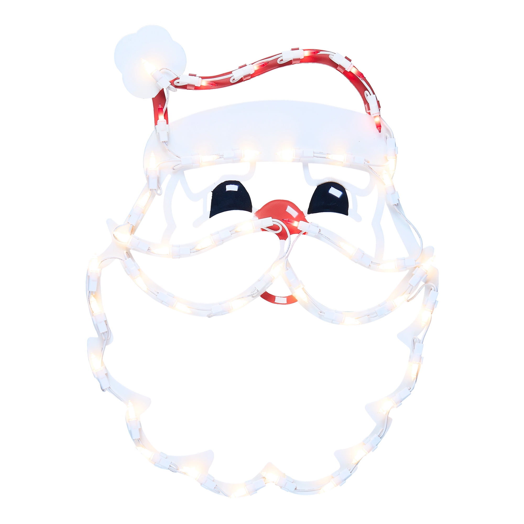 Impact Innovations Christmas Lighted Window Decoration, Santa Face