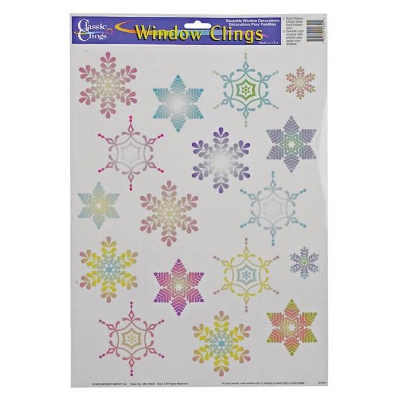 Impact Innovations Multicolored Snowflakes Window Clings