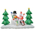 thumbnail image 1 of Impact Lighted Snowman Family Yard Inflatable, 36", 1 of 5
