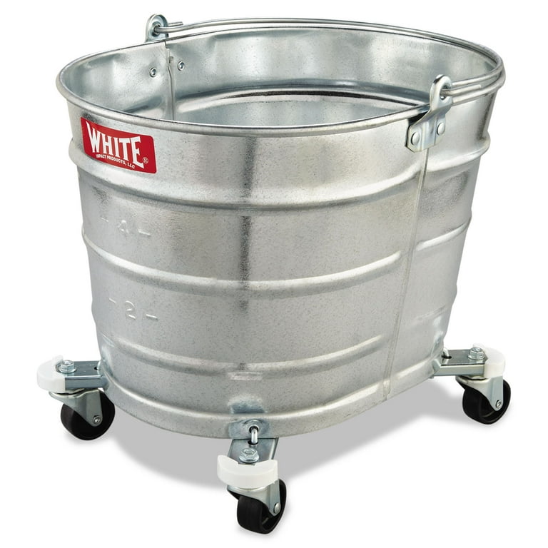 Metal Mop Bucket, 26 qt, Steel Metal Mop Bucket, 26 qt, Steel