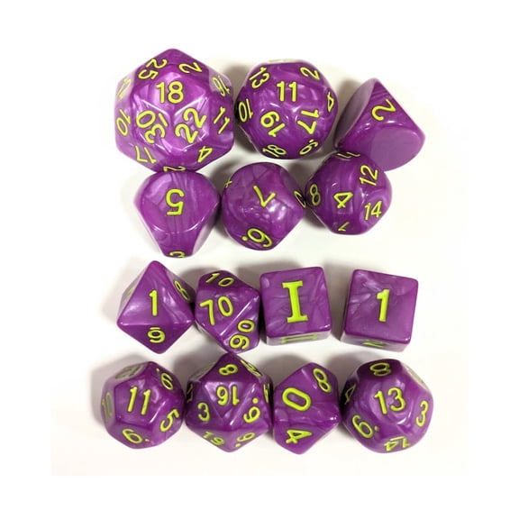 Impact Miniatures Unleashed Arcana Dice Set - Cloudkill w/Neon Green (14) New
