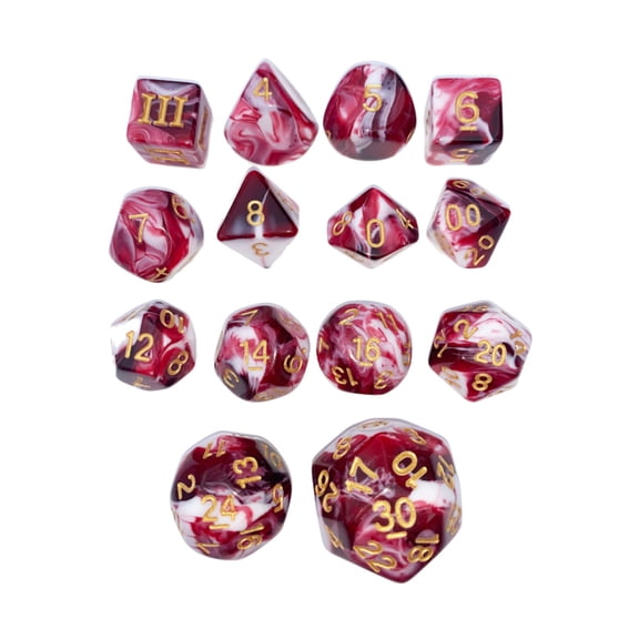 Impact Miniatures Unleashed Arcana Dice Set - Vampiric Touch w/Gold (14) New
