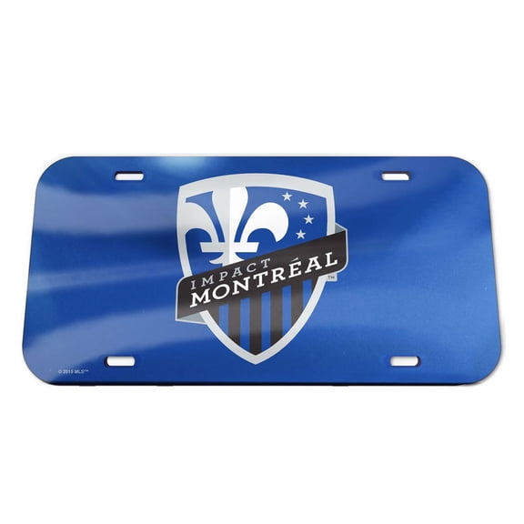 WinCraft Soccer Impact Montreal License Plate Crystal Mirror Logo 14556115