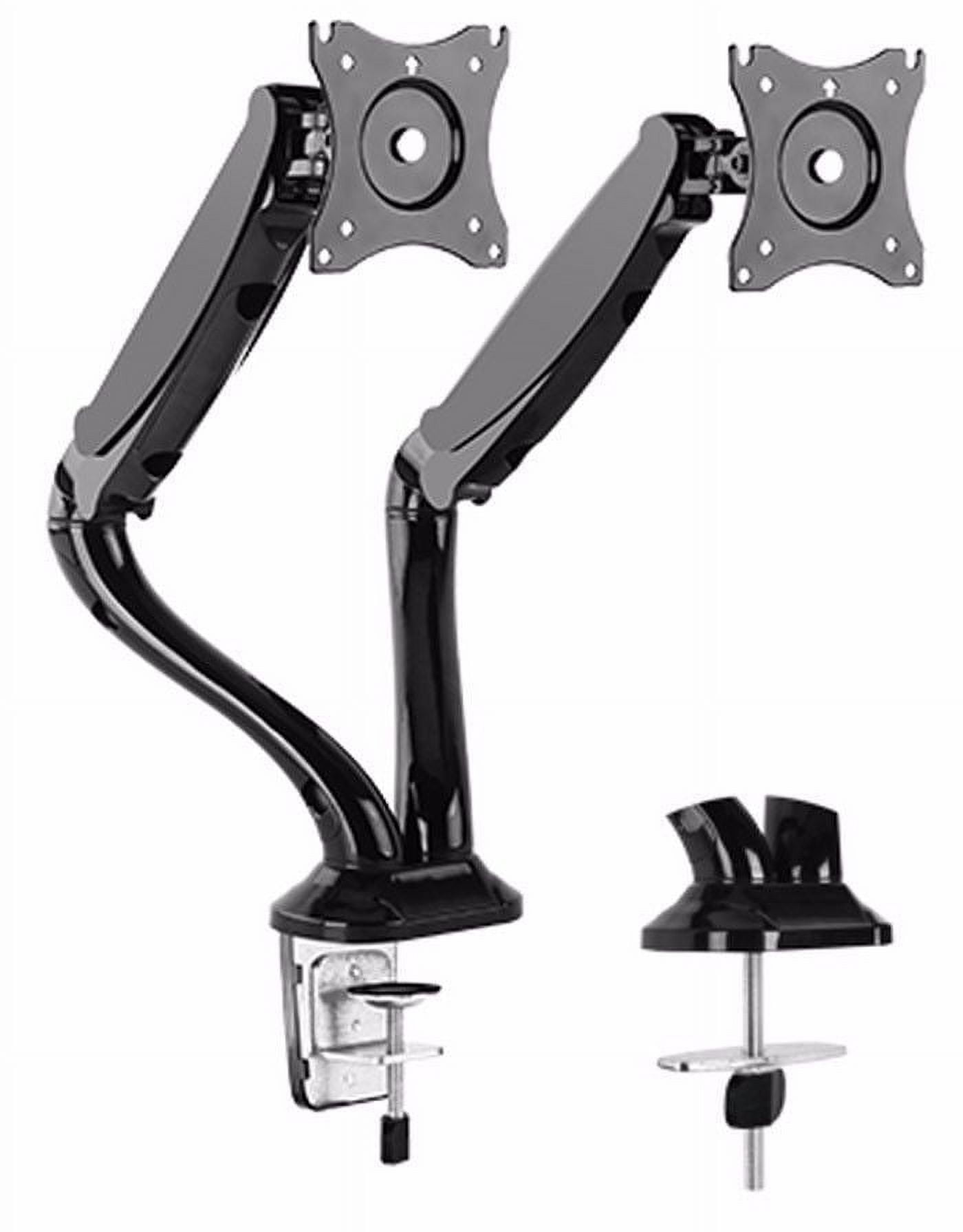Dual Arm TV LCD Monitor Desk Mount Bracket Articulating Swivel Gas Spring