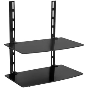 Impact Mounts GLASS SHELF ABOVE OR UNDER TV WALL MOUNT BRACKET DVD DVR CABLE BOX GAME SYSTEM