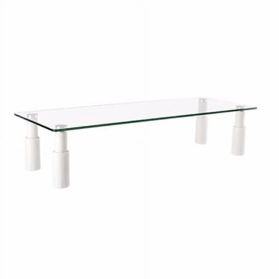 Impact Mounts LCD LED COMPUTER MONITOR TABLE RISER ADJUSTABLE OR FIXED LEGS SHELF SPACE SAVER LAPTOP TEMPERED GLASS