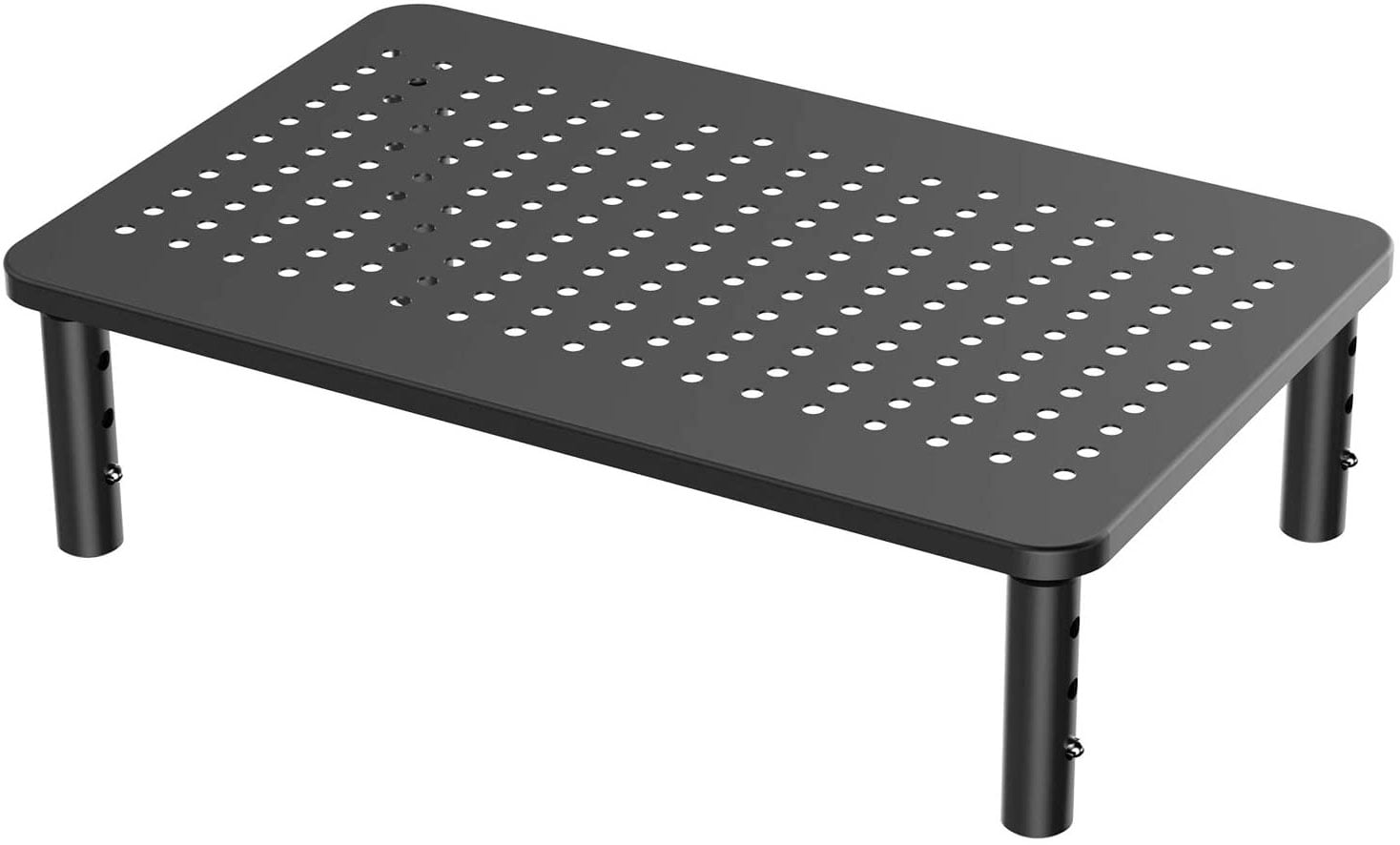 Impact Mounts Laptop PC Monitor Stand with Sturdy, Stable Black Metal Construction. Fashionable Riser Height Adjustable with Non-Skid Rubber. Perfect for Computer Monitor iMac Stand or Computer Shelf