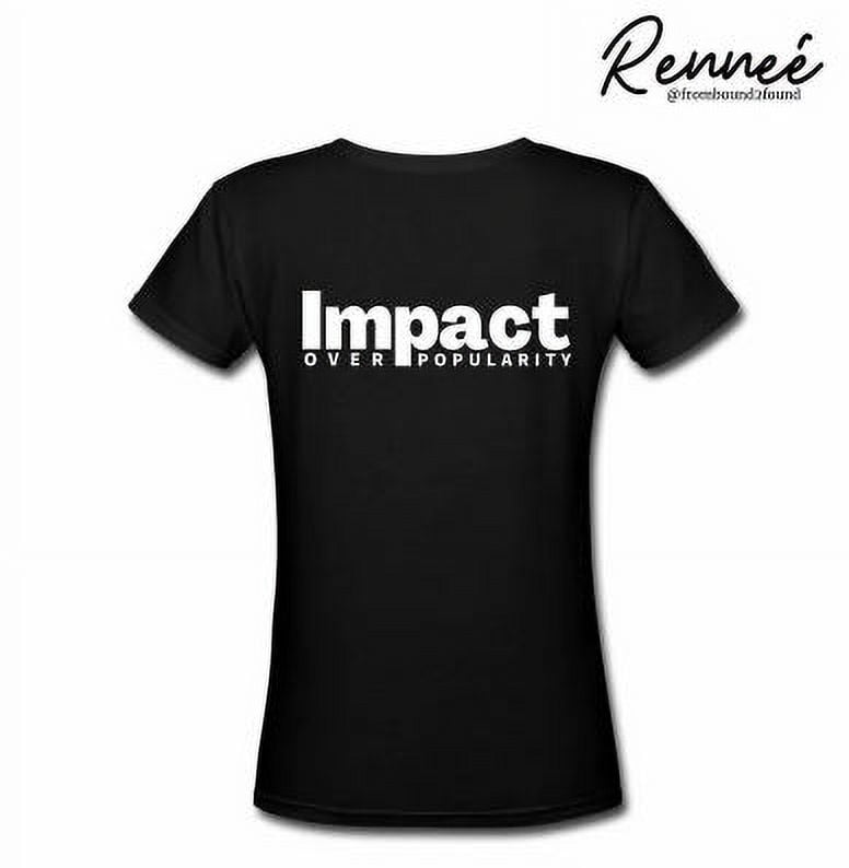 white tee black writing