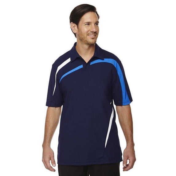 Men's Impact Performance Polyester Piqué Colorblock Polo - NIGHT 846 - 3XL