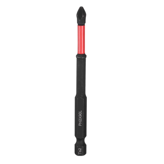 Impact Phillips Screwdriver Bit PH2 (#2) Anti Slip Tip 1/4" Hex Shank 3.54" (90mm) Long Magnetic Cross Screw Driver Industrial Power Drill Bits for Remove Fastening Screws