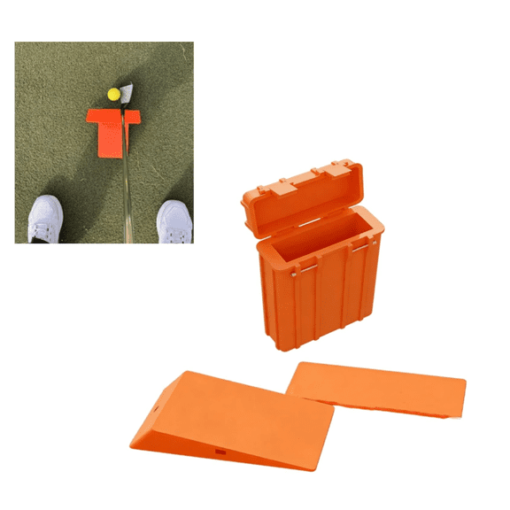 Impact Position Golf Swing Trainer, Golf Impact Training Wedge with Removable Guide Wall & Storage Case, Golf Swing Training Aid for Ball-First Contact, Low Point Control, Center Contact & Club Path