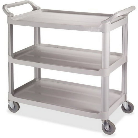 Impact Products 3-Shelf Bussing Cart 3 Shelf - 200 lb Capacity - 4" Caster Size - 40" Length x 20" Width x 38" Height - Gray - 1 Each