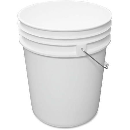 Impact Products 5-gallon Utility Pail 20 quart - Chemical Resistant, Durable - 14.5" - Steel, Plastic, Polyethylene - White - 1 Each