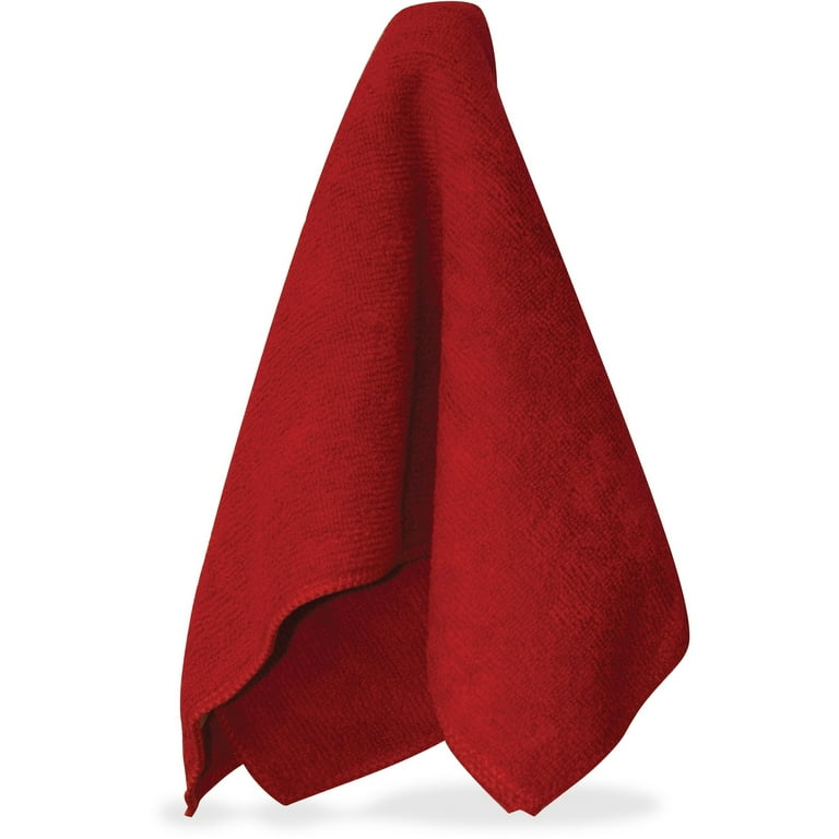 Impact Red Microfiber Cleaning Cloths - 16 Impact Red Microfiber Cleaning Cloths - 16