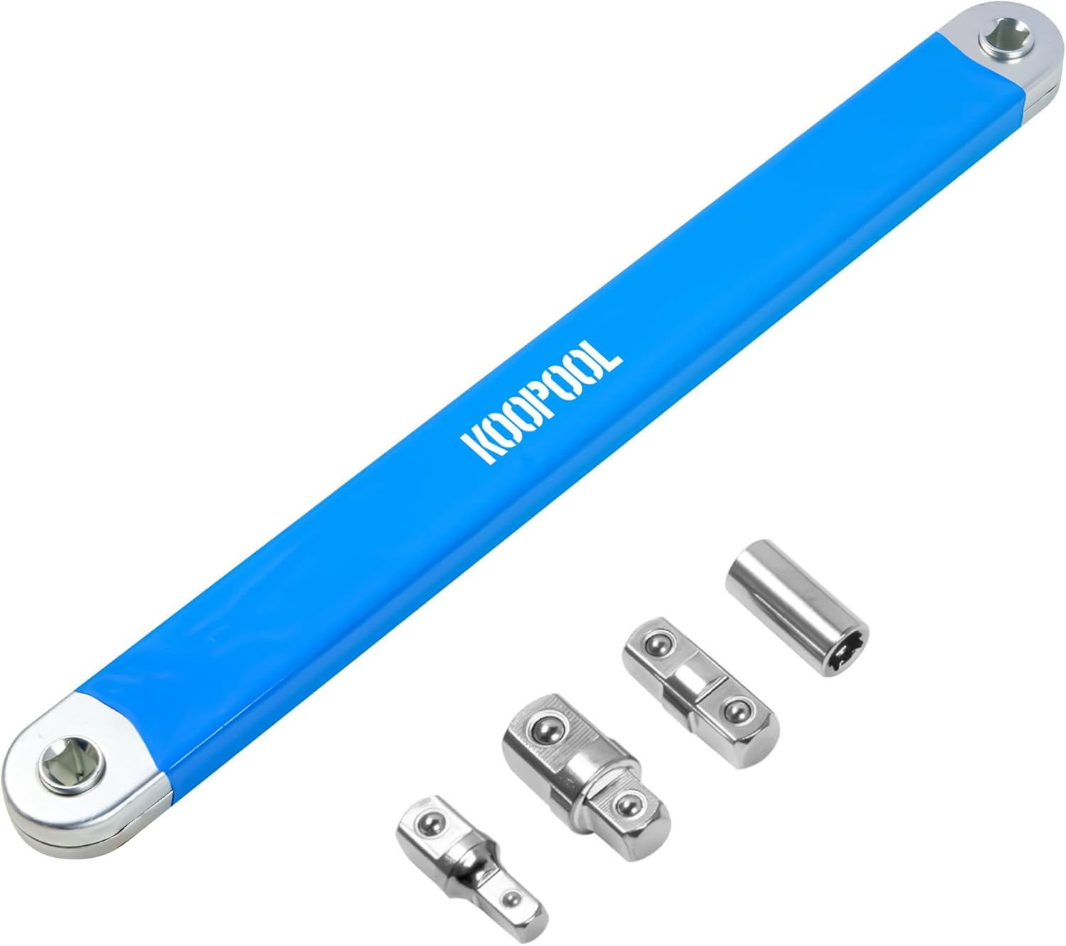 Impact Ready Offset Extension Wrench, Tight Reach Extension Wrench Set, with 1/2", 1/4" and 3/8" Square Drive Adapters, Universal Extensions Wrench for Small Place