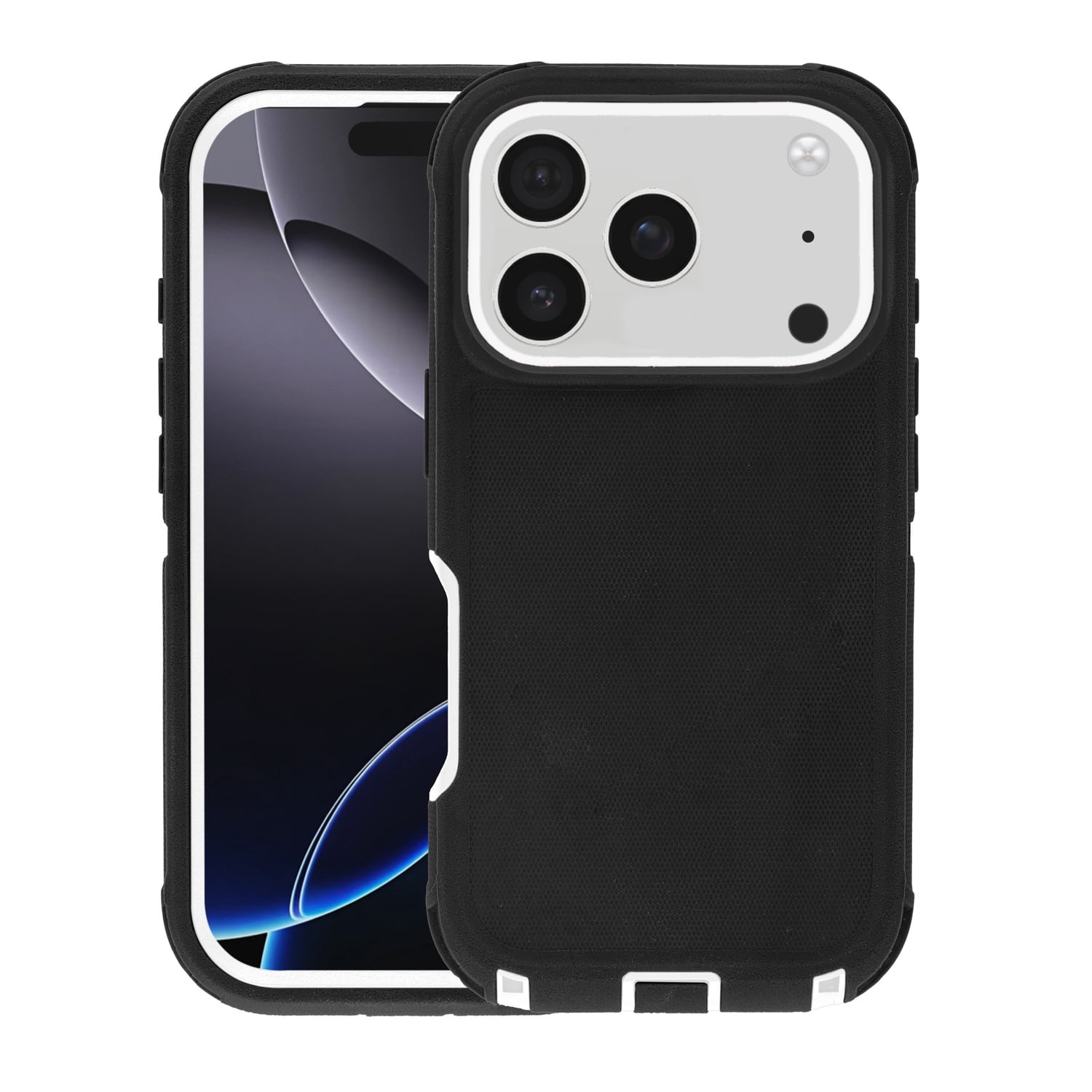 Impact Resistant Case for iPhone 17 Pro Max - Black and White