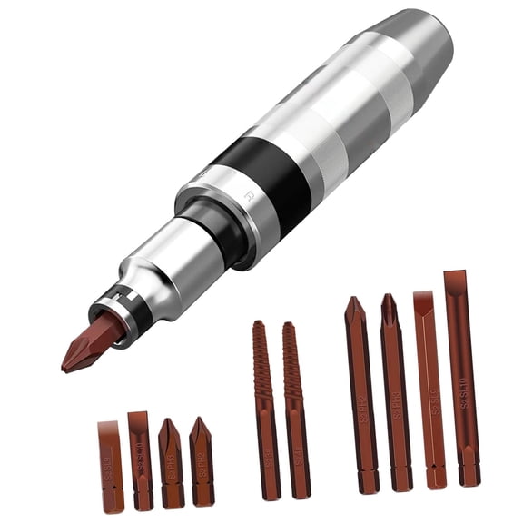 Impact Screwdriver Reversible Portable Steel Design for Professional Appliance and Car Repair