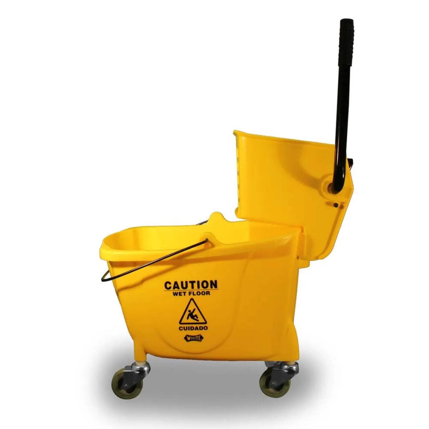 Impact Side-Press Wringer and Plastic Bucket Combo, 12 to 32 oz, Yellow (IMP7Y26363Y)