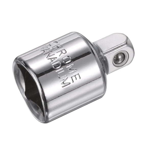 Impact Socket Adapter 3/8" Female to 1/4" Male Square Drive Reducer Standard SAE Converter Impact Driver Ratchet Wrench Breaker Bar Conversion, Silver