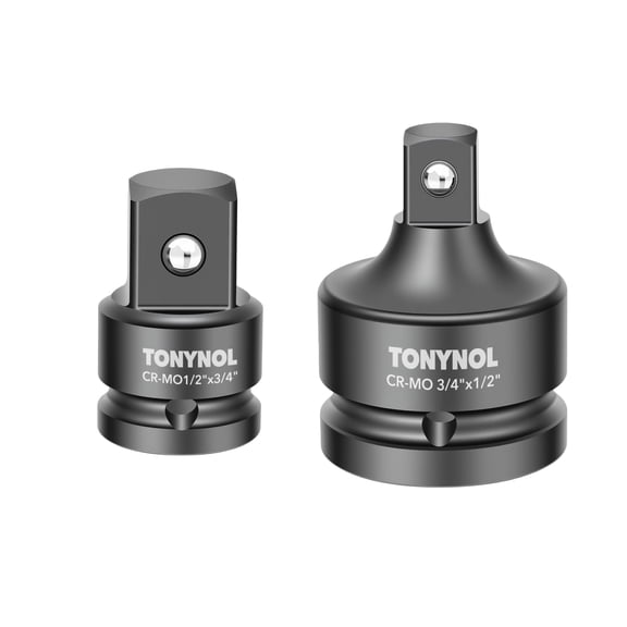 Impact Socket Adapter and Reducer Set,4pc,1/4", 3/8", 1/2" Drive Socket Adapter Set, Cr-Mo Steel,Enhances Impact Driver Conversions, For Auto and Construction Use.