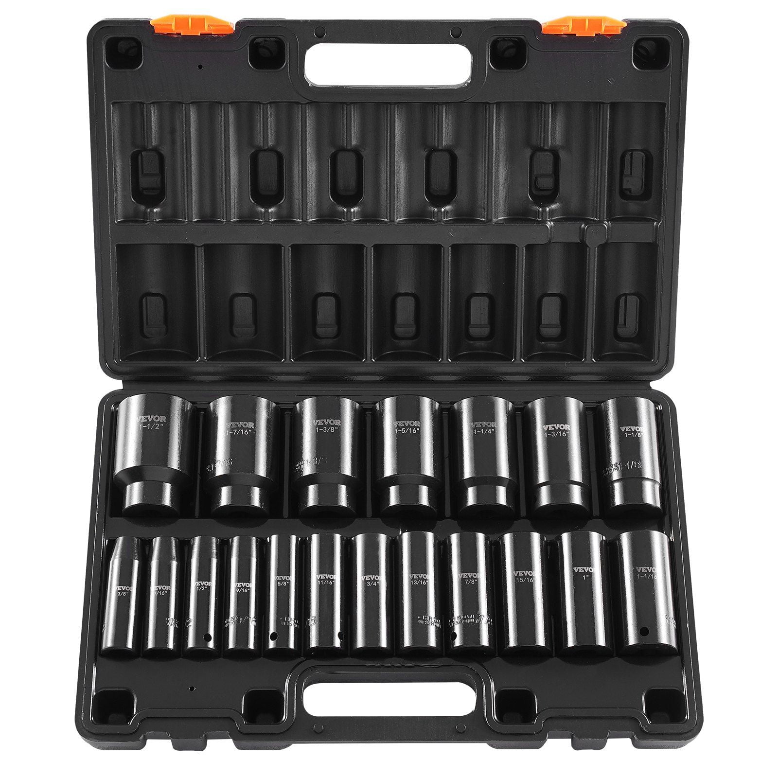 Impact Socket Set 1/2 Inches 19 Piece Impact Sockets, Deep Socket, 6 ...