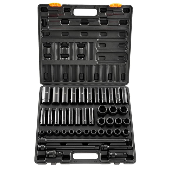 Impact Socket Set 1/2"es 43 Piece Impact Sockets,Standard Socket Assortment,1/2"es Drive Socket Set 6-Point Sockets Metric 9-30mm (Standard/Deep)