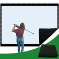 thumbnail image 1 of Impact Sports Technologies Indoor Golf Screen High Definition Premium 4k Projection Screen with Blackout Backing and Bungees, 9'10" x 11'5.8'', 1 of 10