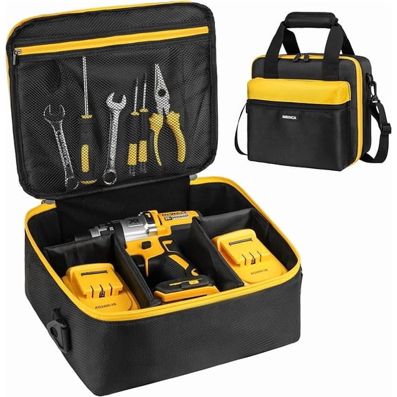 Impact Wrench Case Compatible with Milwaukee 2967-20/ Dewalt DCF900B/DCF891B/DCF961B/DCF899B Impact Wrench Kit,Tool Bag Compatible with Milwaukee Impact Battery and Charger,Bag Only