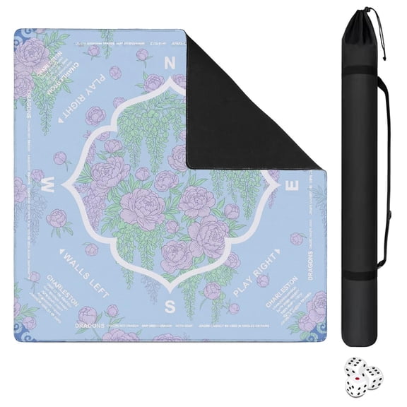 Impact buffer shock reduced 31.531.5 inch blue mahjong mat, large readable block mahjong mat with rules, slip resistant protector for small apartment leisure corner game space layout