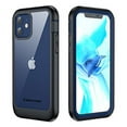 thumbnail image 1 of ImpactStrong Clear Case for iPhone 12/iPhone 12 Pro, Ultra Protective Case with Built-in Clear Screen Protector Full Body Cover (Navy Blue), 1 of 9