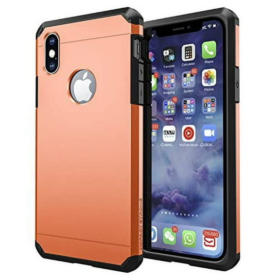 ImpactStrong Compatible with iPhone X Case/iPhone Xs Case, Heavy Duty Dual Layer Protection Cover Heavy Duty Case Designed for iPhone X/Xs 5.8 inch (2018) - Coral