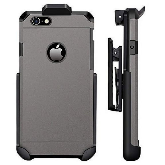 ImpactStrong Heavy Duty Case and Belt Clip Combo for iPhone 6 and iPhone 6s, Dual Layer Drop Protection Cover and Holster - Gun Metal