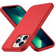 ImpactStrong Heavy Duty Silicone Case for iPhone 13 Pro [Drop Protection] Rubber Gel Cover with [Soft Anti-Scratch Microfiber Interior] Shockproof Phone Case for iPhone 13 Pro 6.1 Inch - Red