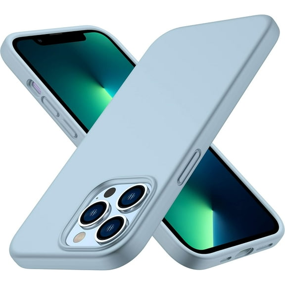 ImpactStrong Heavy Duty Silicone Case for iPhone 13 Pro [Drop Protection] Rubber Gel Cover with [Soft Anti-Scratch Microfiber Interior] Shockproof Phone Case for iPhone 13 Pro 6.1 Inch - Light Blue