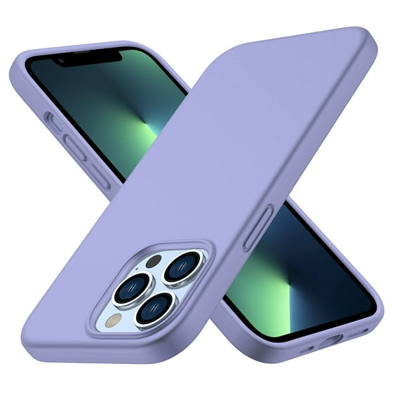 ImpactStrong Heavy Duty Silicone Case for iPhone 13 Pro Max [Drop Protection] Rubber Gel Cover with [Soft Anti-Scratch Microfiber Interior] Shockproof Phone Case for iPhone 13 Pro Max - Light Purple
