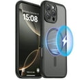 thumbnail image 1 of ImpactStrong Magnetic Guard Designed for iPhone 16 Pro Max Case [Camera Protection] [Military Grade Drop Tested] [Compatible with MagSafe] Slim Translucent Matte Phone Case (6.9") - Black, 1 of 5