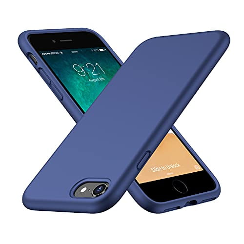 ImpactStrong iPhone SE 2020 Case/iPhone 7 / iPhone 8 Case, Silicone Heavy Duty Liquid Gel Shockproof Case with Soft Microfiber Cloth Cushion Compatible with iPhone 7/8/SE 2020 (2nd Gen) - Navy Blue