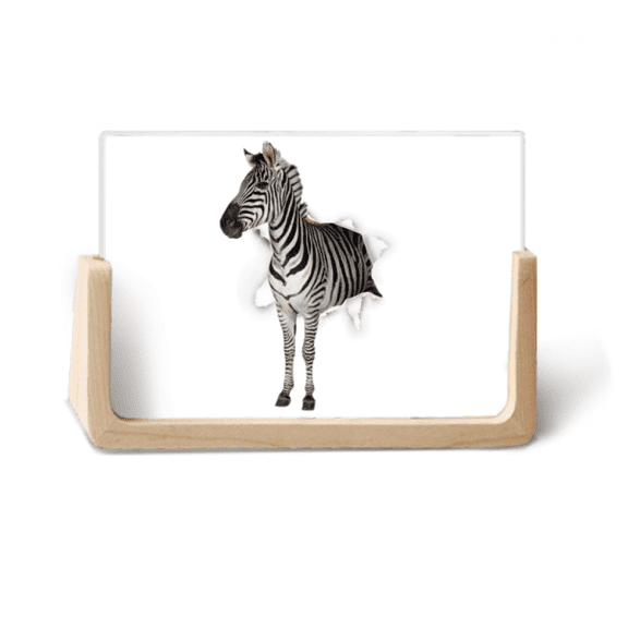 Impacted Animal Paper Breakage Photo Wooden Photo Frame Tabletop Display