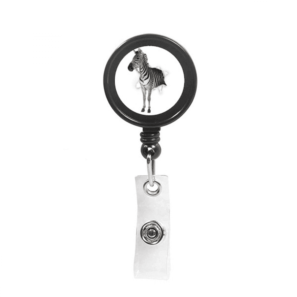 Impacted Animal Paper Breakage Retractable Keychain Badge Holder ID Badge