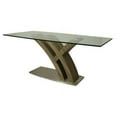 thumbnail image 1 of Impacterra 70 x 38 in. Quanto Basta Rectangular Table with Glass Top in Champagne Glass & Clear Glass, 1 of 2