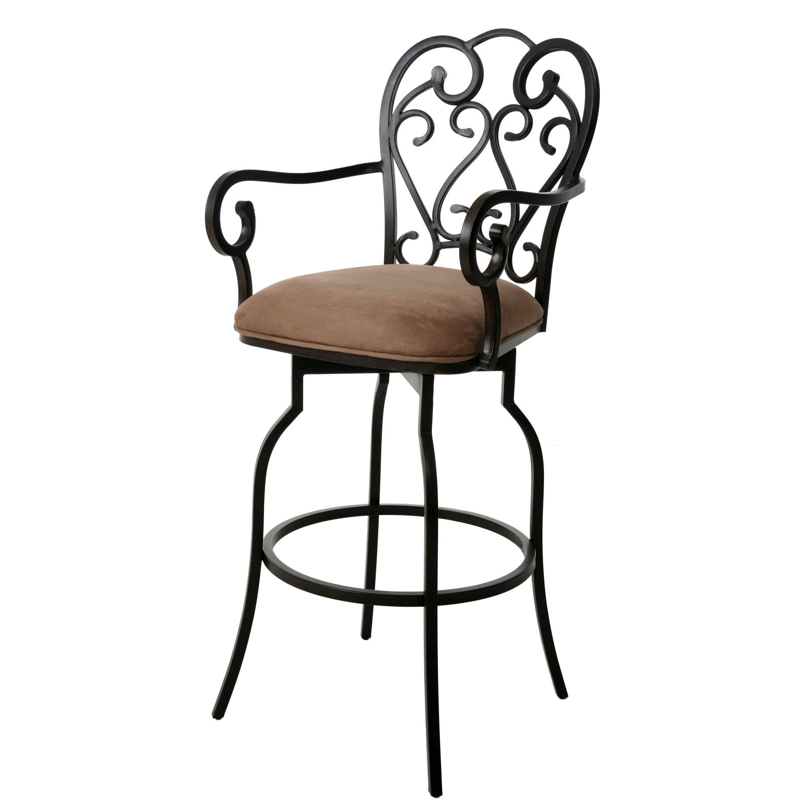 Impacterra Magnolia 26 in. Swivel Counter Stool with Arms