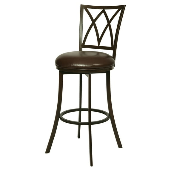 Impacterra 41 x 17.75 x 21 in. Xenophon Swivel Barstool in Dark Mocha, Ford Taupe